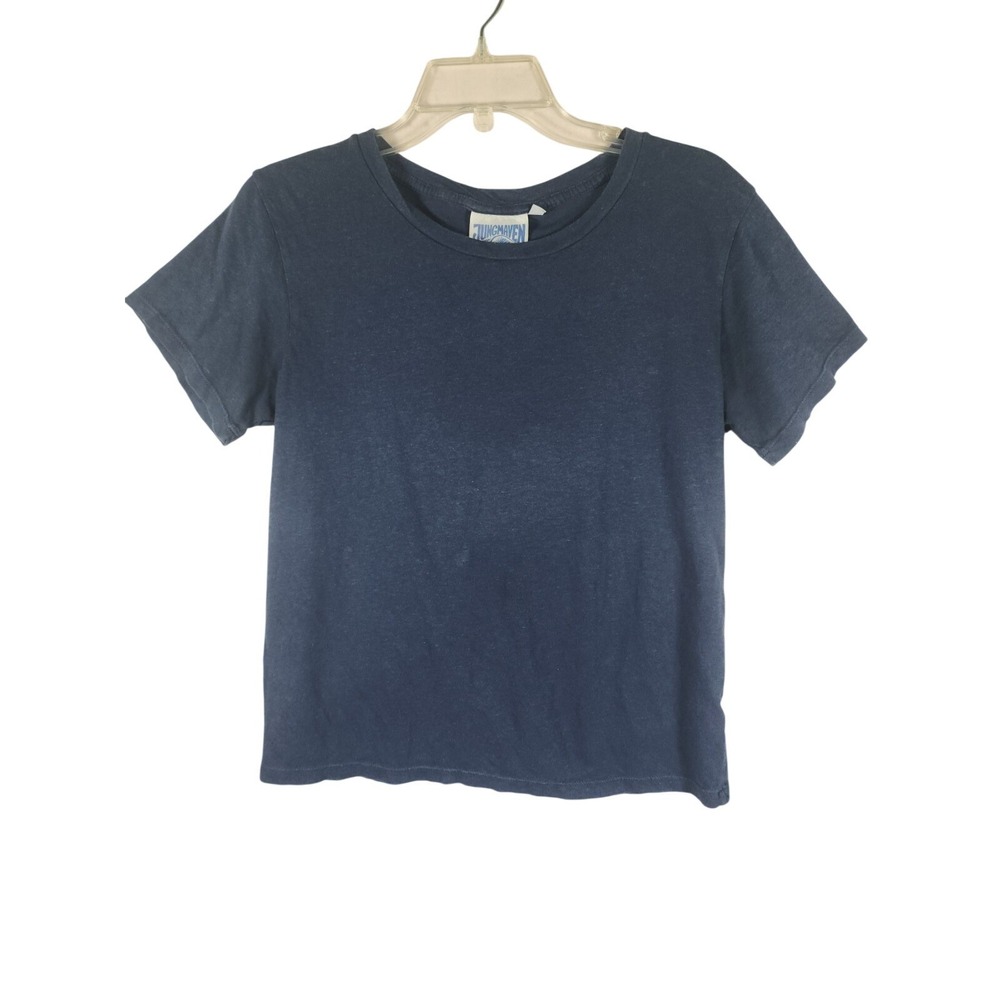 Jungmaven Womens XS Navy Blue T Shirt Hemp Organic Cotton Minimalist USA Granola